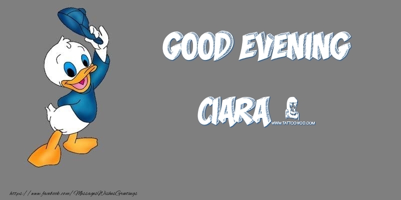 Greetings Cards for Good evening - Good Evening Ciara